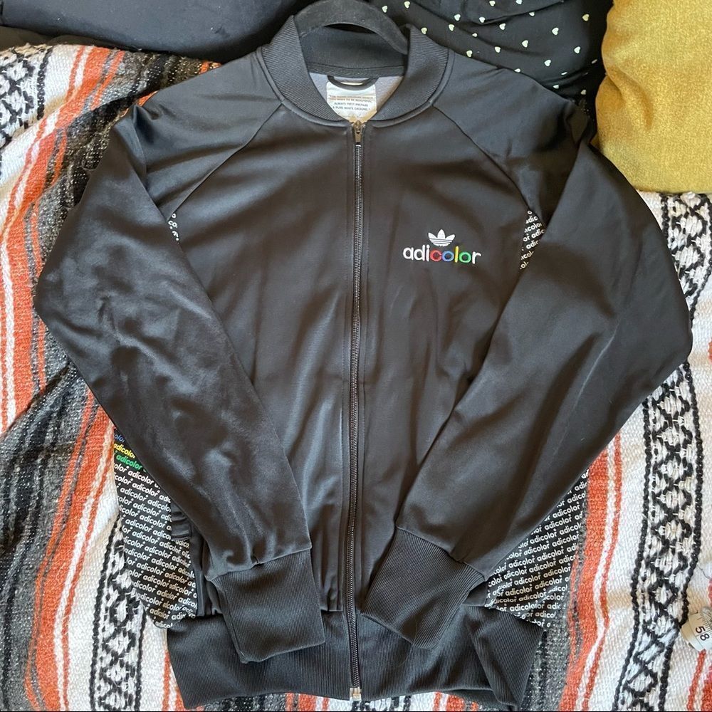 ADIDAS ORIGINALS BK5 Adi-Color Black Series DaVinci zip up track jacket. Size S - Picture 9 of 12